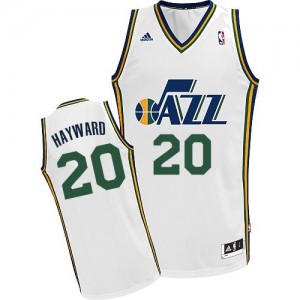 Utah Jazz #20 Adidas Home Blanc Swingman Maillot d'équipe de NBA à vendre - Gordon Hayward pour Homme