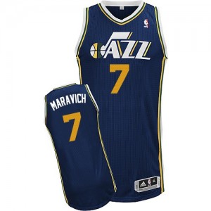 Maillot NBA Authentic Pete Maravich #7 Utah Jazz Road Bleu marin - Homme