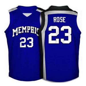 Maillot Nike Bleu Memphis Tigers High School Throwback Swingman Chicago Bulls - Derrick Rose #23 - Homme