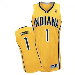 Maillot NBA Or Joseph Young #1 Indiana Pacers Alternate Authentic Homme Adidas