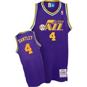 Maillot Adidas Violet Throwback Authentic Utah Jazz - Adrian Dantley #4 - Homme