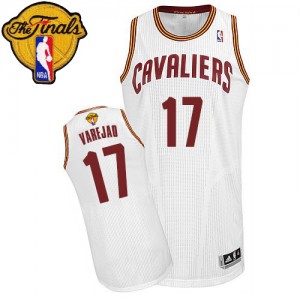 Maillot NBA Blanc Anderson Varejao #17 Cleveland Cavaliers Home 2015 The Finals Patch Authentic Homme Adidas