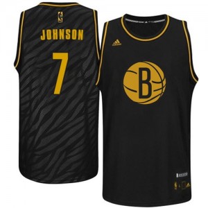 Maillot NBA Authentic Joe Johnson #7 Brooklyn Nets Precious Metals Fashion Noir - Homme