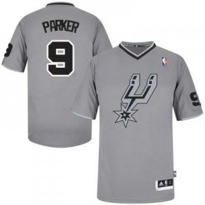 Maillot NBA Gris Tony Parker #9 San Antonio Spurs 2013 Christmas Day Authentic Homme Adidas