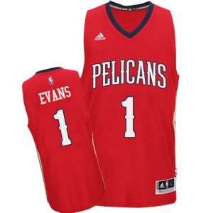 Maillot Authentic New Orleans Pelicans NBA Alternate Rouge - #1 Tyreke Evans - Homme