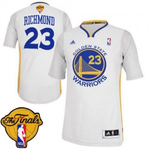 Maillot NBA Blanc Mitch Richmond #23 Golden State Warriors Alternate 2015 The Finals Patch Swingman Homme Adidas