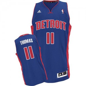 Maillot NBA Bleu royal Isiah Thomas #11 Detroit Pistons Road Swingman Homme Adidas