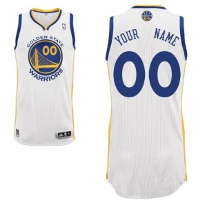 Maillot Adidas Blanc Home Golden State Warriors - Authentic Personnalisé - Homme