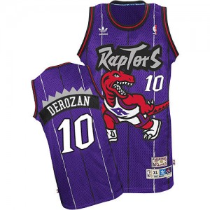 Toronto Raptors #10 Adidas Hardwood Classics Violet Authentic Maillot d'équipe de NBA préférentiel - DeMar DeRozan pour Homme