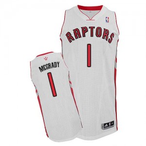 Maillot NBA Blanc Tracy Mcgrady #1 Toronto Raptors Home Authentic Homme Adidas