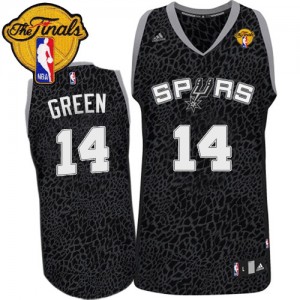 San Antonio Spurs Danny Green #14 Crazy Light Finals Patch Authentic Maillot d'équipe de NBA - Noir pour Homme