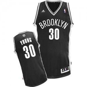 Maillot NBA Swingman Thaddeus Young #30 Brooklyn Nets Road Noir - Enfants