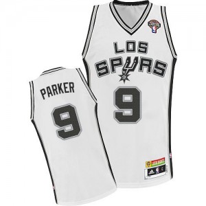 San Antonio Spurs #9 Adidas Latin Nights Blanc Authentic Maillot d'équipe de NBA Promotions - Tony Parker pour Homme