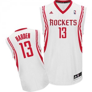 Maillot NBA Houston Rockets #13 James Harden Blanc Adidas Swingman Home - Femme