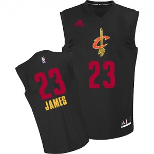 Cleveland Cavaliers LeBron James #23 New Fashion Authentic Maillot d'équipe de NBA - Noir pour Homme