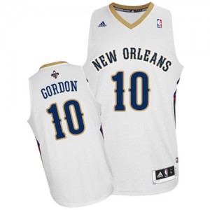 Maillot NBA Blanc Eric Gordon #10 New Orleans Pelicans Home Swingman Homme Adidas