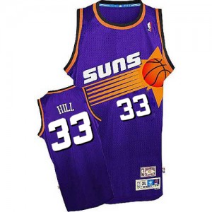 Maillot NBA Phoenix Suns #33 Grant Hill Violet Adidas Authentic Throwback - Homme