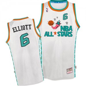 San Antonio Spurs #6 Mitchell and Ness Throwback 1996 All Star Blanc Authentic Maillot d'équipe de NBA 100% authentique - Sean Elliott pour Homme