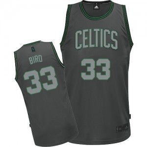 Boston Celtics Larry Bird #33 Graystone Fashion Authentic Maillot d'équipe de NBA - Gris pour Homme