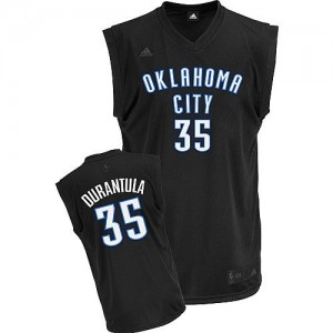 Maillot NBA Noir Kevin Durant #35 Oklahoma City Thunder Durantula Fashion Swingman Homme Adidas