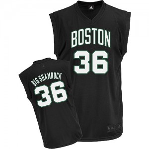 Boston Celtics #36 Adidas Big Shamrock Noir Authentic Maillot d'équipe de NBA à vendre - Shaquille O'Neal pour Homme