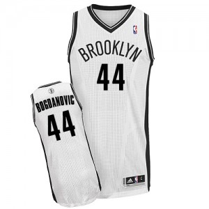 Brooklyn Nets Bojan Bogdanovic #44 Home Authentic Maillot d'équipe de NBA - Blanc pour Homme