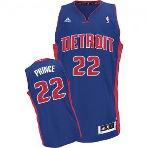 Maillot Adidas Bleu royal Road Swingman Detroit Pistons - Tayshaun Prince #22 - Homme