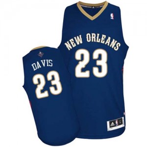 Maillot NBA New Orleans Pelicans #23 Anthony Davis Bleu marin Adidas Authentic Road - Homme