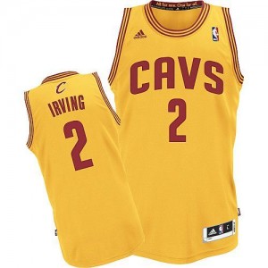 Cleveland Cavaliers Kyrie Irving #2 Alternate Swingman Maillot d'équipe de NBA - Or pour Enfants
