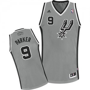 Maillot NBA Gris argenté Tony Parker #9 San Antonio Spurs Alternate Swingman Homme Adidas