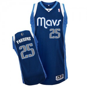 Maillot NBA Bleu marin Chandler Parsons #25 Dallas Mavericks Alternate Authentic Homme Adidas