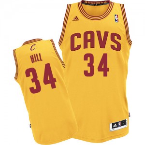 Maillot Authentic Cleveland Cavaliers NBA Alternate Or - #34 Tyrone Hill - Homme