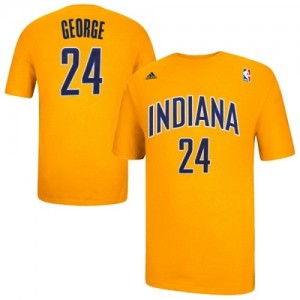 Tee-Shirt NBA Paul George #24 Indiana Pacers Game Time Or - Homme