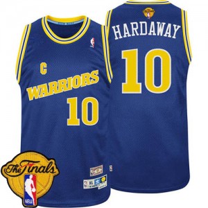 Maillot NBA Bleu Tim Hardaway #10 Golden State Warriors Throwback 2015 The Finals Patch Swingman Homme Adidas
