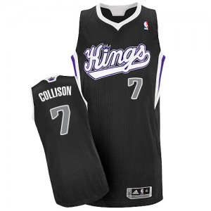 Maillot NBA Noir Darren Collison #7 Sacramento Kings Alternate Authentic Homme Adidas