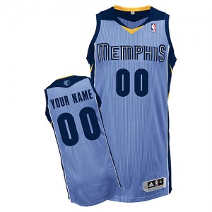 Maillot NBA Bleu clair Swingman Personnalisé Memphis Grizzlies Alternate Femme Adidas