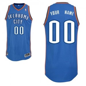 Maillot NBA Oklahoma City Thunder Personnalisé Authentic Bleu royal Adidas Road - Homme