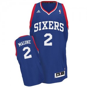 Maillot NBA Swingman Moses Malone #2 Philadelphia 76ers Alternate Bleu royal - Homme