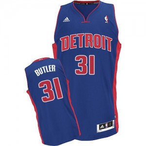 Maillot Adidas Bleu royal Road Swingman Detroit Pistons - Caron Butler #31 - Homme