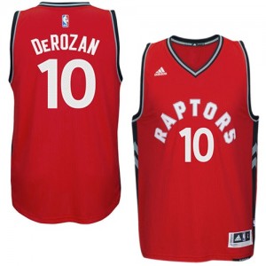 Maillot NBA Toronto Raptors #10 DeMar DeRozan Rouge Adidas Authentic climacool - Homme