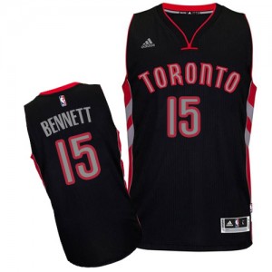 Toronto Raptors #15 Adidas Alternate Noir Swingman Maillot d'équipe de NBA pas cher - Anthony Bennett pour Homme