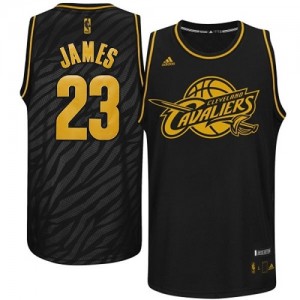 Maillot NBA Noir LeBron James #23 Cleveland Cavaliers Precious Metals Fashion Authentic Homme Adidas