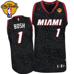 Maillot NBA Swingman Chris Bosh #1 Miami Heat Crazy Light Finals Patch Noir - Homme