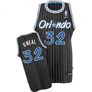 Maillot Authentic Orlando Magic NBA Throwback Noir - #32 Shaquille O'Neal - Homme