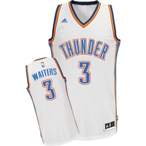 Oklahoma City Thunder #3 Adidas Home Blanc Swingman Maillot d'équipe de NBA sortie magasin - Dion Waiters pour Homme