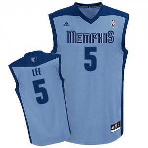 Maillot NBA Bleu clair Courtney Lee #5 Memphis Grizzlies Alternate Swingman Homme Adidas