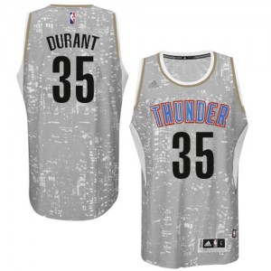 Maillot Authentic Oklahoma City Thunder NBA City Light Gris - #35 Kevin Durant - Homme
