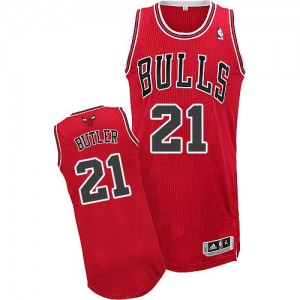 Chicago Bulls #21 Adidas Road Rouge Authentic Maillot d'équipe de NBA Expédition rapide - Jimmy Butler pour Homme