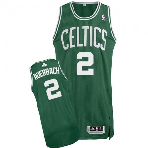 Maillot NBA Boston Celtics #2 Red Auerbach Vert (No Blanc) Adidas Authentic Road - Homme