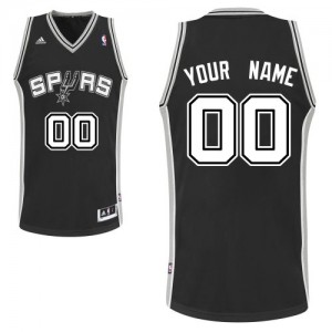 San Antonio Spurs Personnalisé Adidas Road Noir Maillot d'équipe de NBA Magasin d'usine - Swingman pour Homme